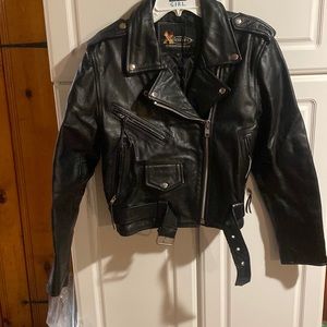 Vintage black leather jacket